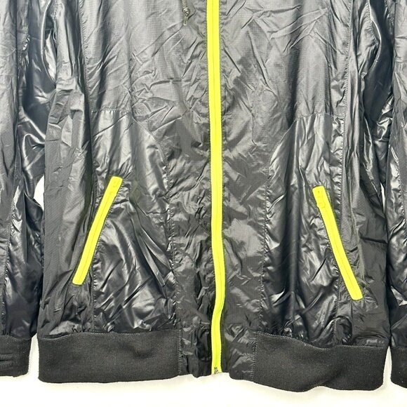 Element Mens Jacket Windbreaker Full Zip Mesh Lined Hooded Zip Pockets Black L - Picture 4 of 14